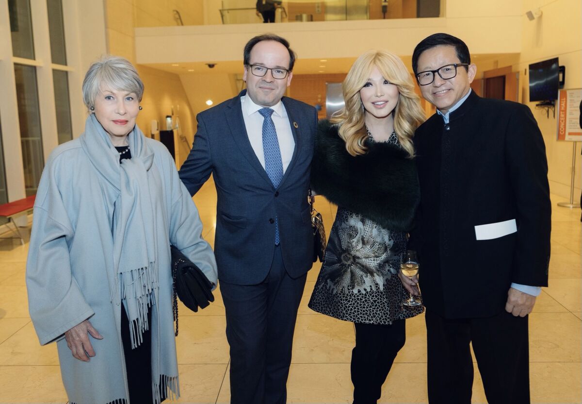 Michelle Rohè, from left, Tabaré Perlas, Elizabeth Segerstrom and Charlie Zheng.