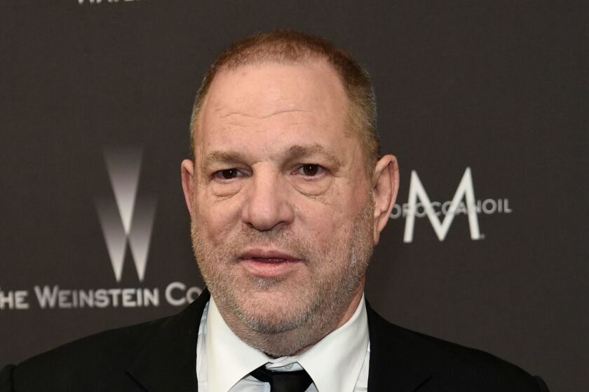 FILE - In this Jan. 8, 2017, file photo, Harvey Weinstein arrives at The Weinstein Company and Netflix Golden Globes afterparty in Beverly Hills, Calif. PBS' "Frontline" will air a documentary about the disgraced Hollywood mogul this Friday on most PBS stations, two nights before the Academy Awards. (Photo by Chris Pizzello/Invision/AP, File)