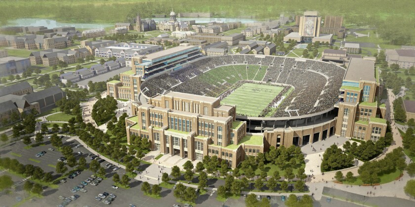 Notre Dame Stadium renovation includes video board - Los Angeles Times