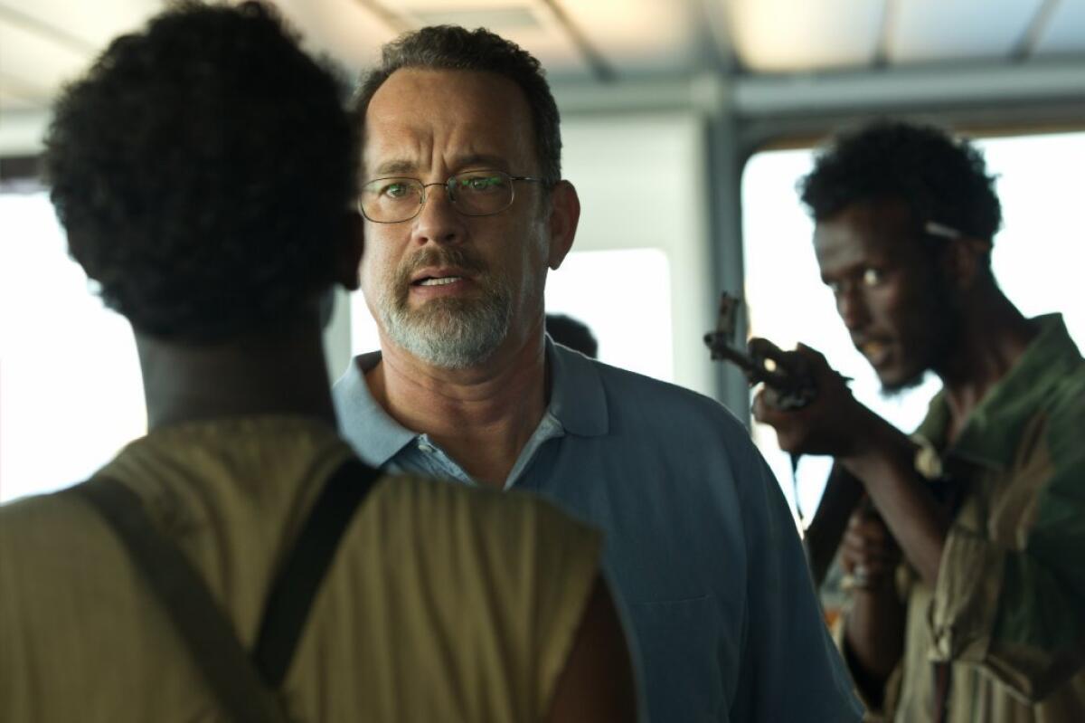 Tom Hanks in a scene from "Captain Phillips," one of the nominees for a Cinema Audio Society Award.