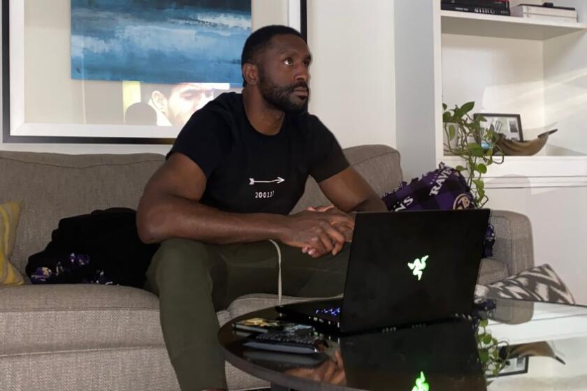Clippers power forward Patrick Patterson at home during the coronavirus shutdown of the NBA season in March 2020.
