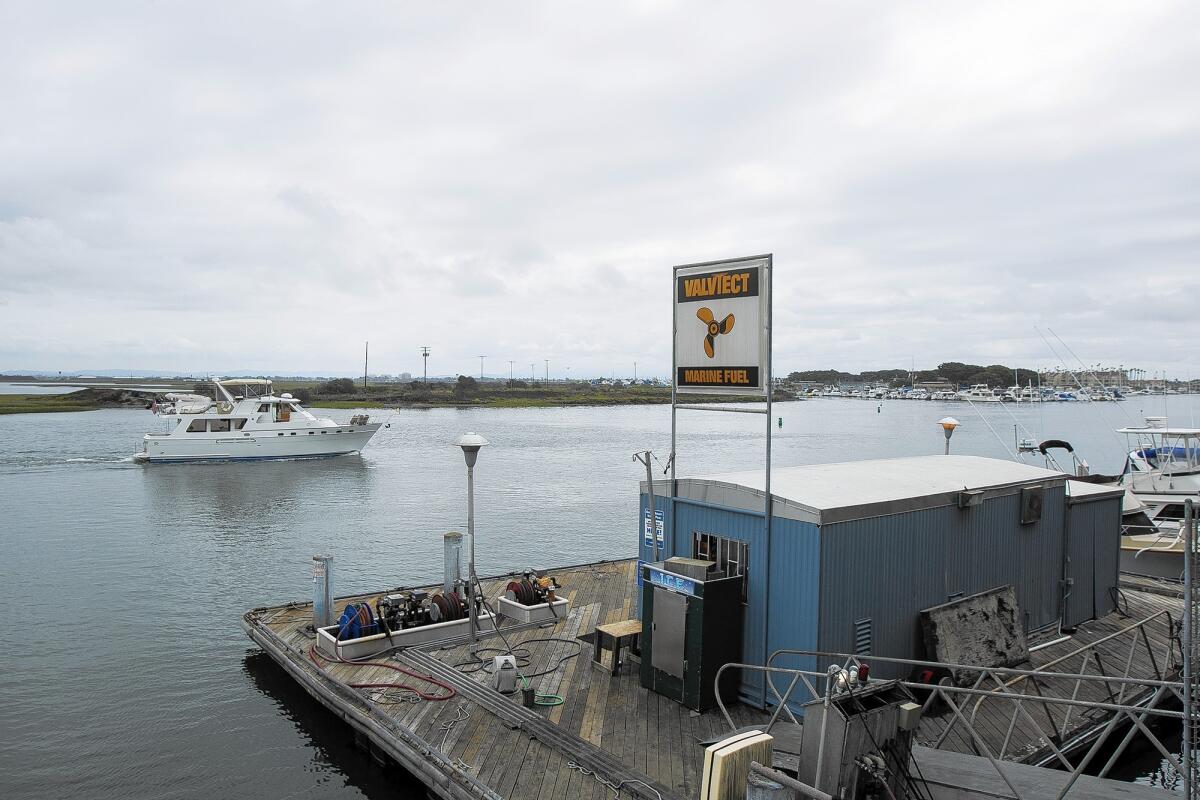 The Mariners Point boat fueling dock, the only one in Huntington Beach, might close soon.