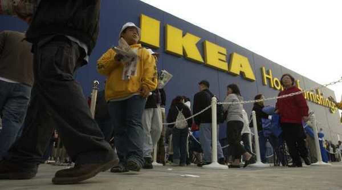 Fans of IKEA can enter a contest to win an overnight stay in the furniture giant's Costa Mesa store, pictured.