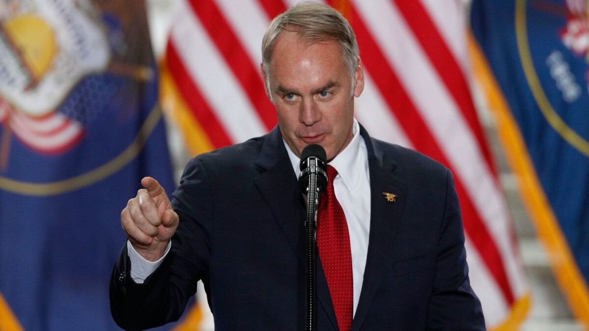 Interior Secretary Ryan Zinke last month reportedly dressed down Joshua Tree National Park's superintendent over tweets that mentioned climate change.