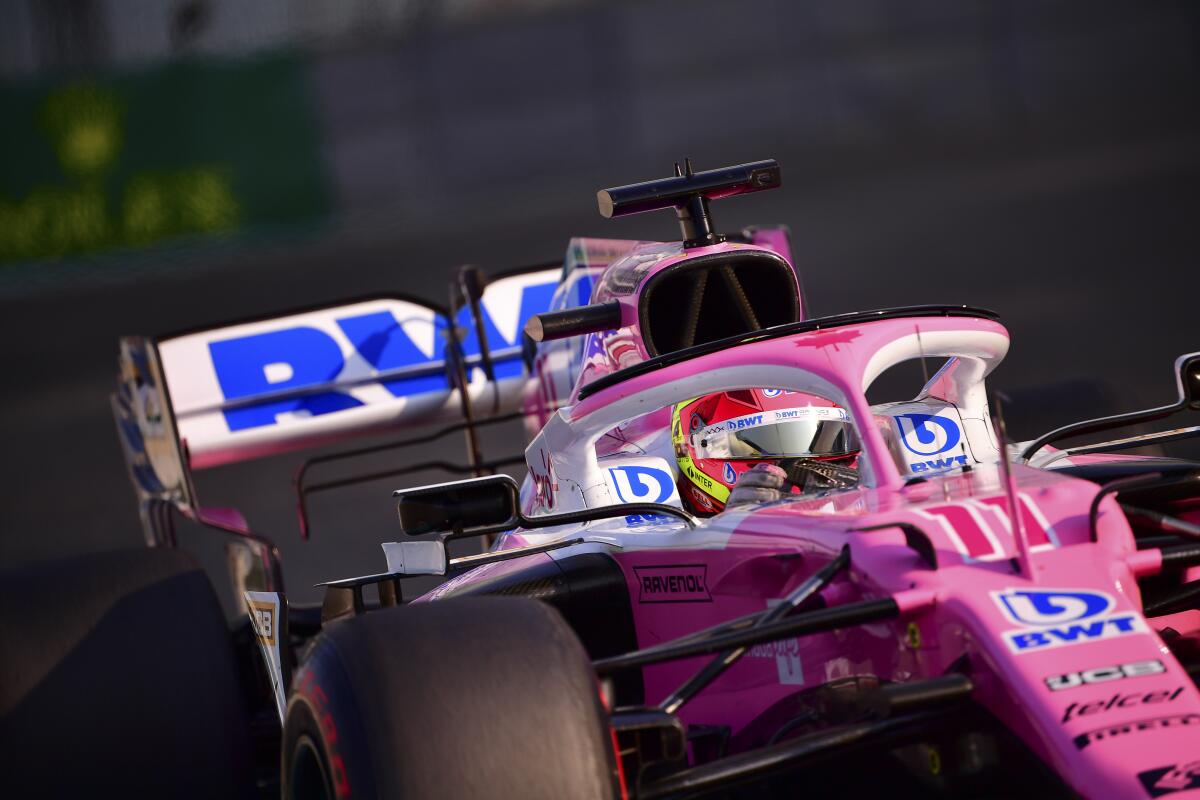 Racing Point driver Sergio Perez