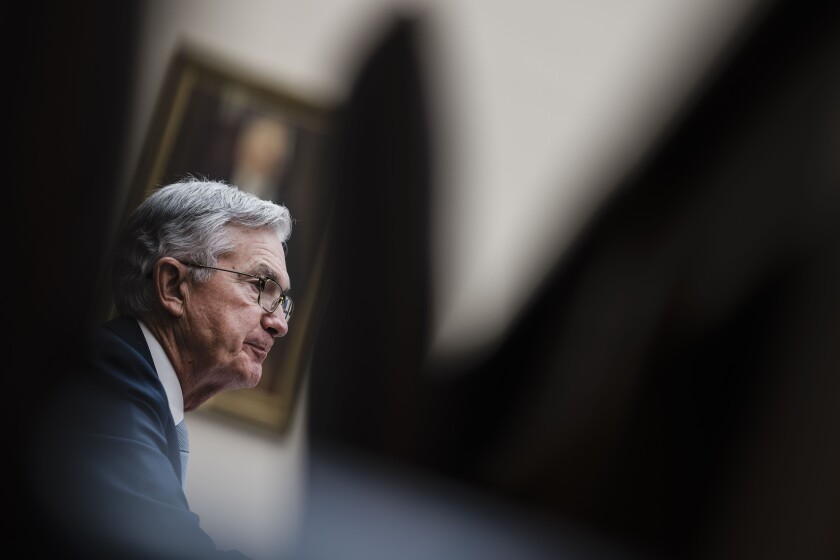 Federal Reserve Chair Jerome H. Powell on Capitol Hill in March.