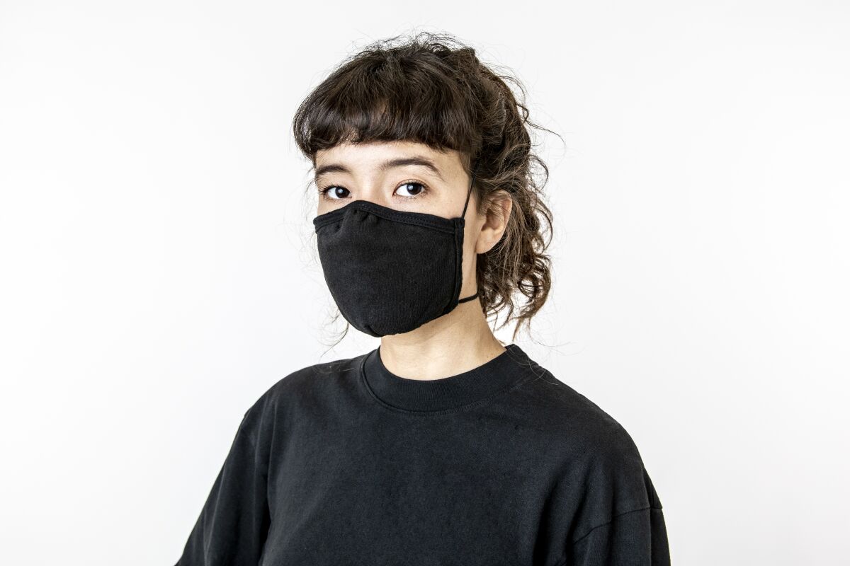 Los Angeles Apparel face masks, pack of three for $30.