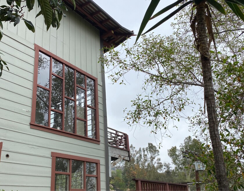 A two-story house.