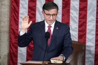 Rep. Mike Johnson, R-La., takes the oath to be the new House speaker from the Dean of the House Rep. Hal Rogers, R-Ky., at the Capitol in Washington, Wednesday, Oct. 25, 2023. (AP Photo/Alex Brandon)