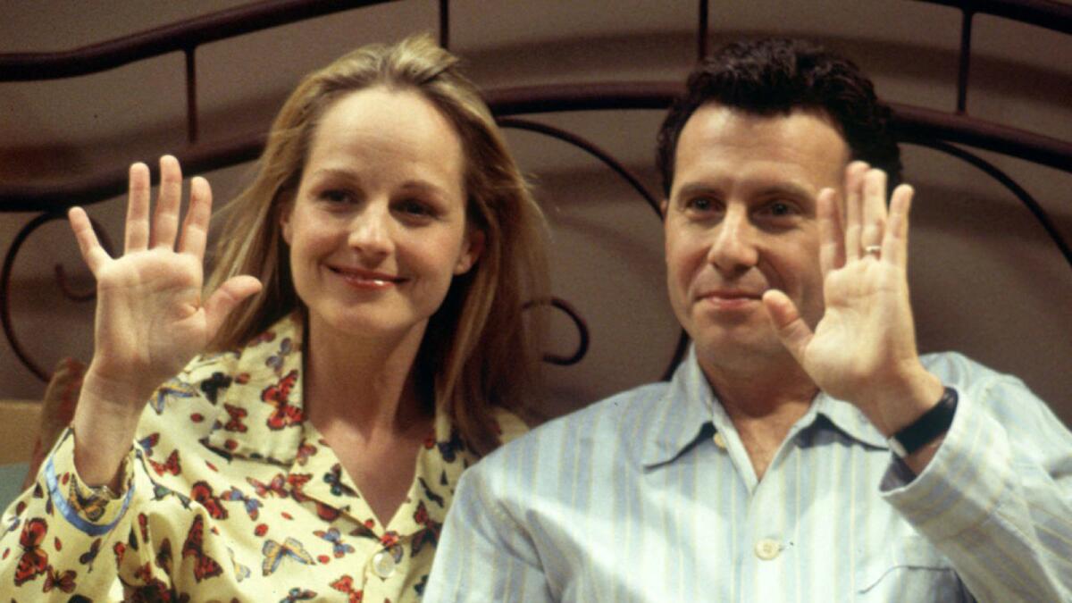 Helen Hunt and Paul Reiser on the series finale of "Mad About You."