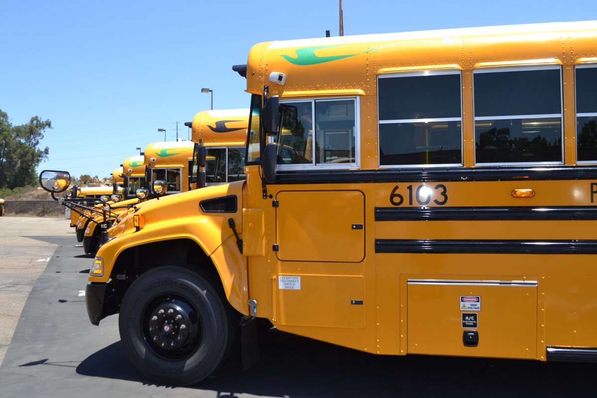 Poway Unified receives 28 electric buses for the new school year