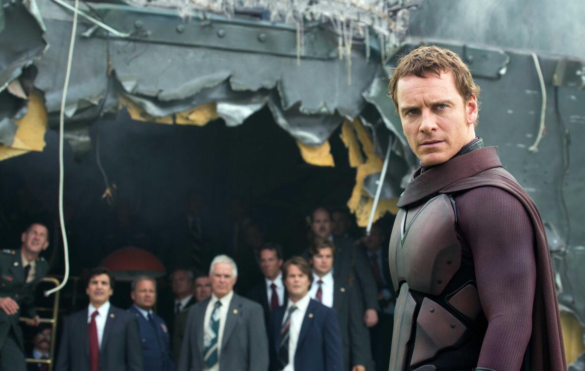 Michael Fassbender in the film "X-Men: Days of Future Past," which took in an estimated $36 million on Friday's opening day of Memorial Day weekend.