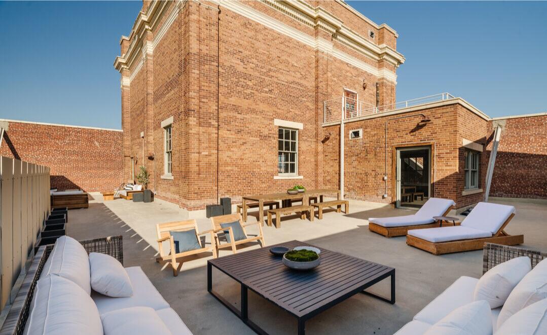 The patio.