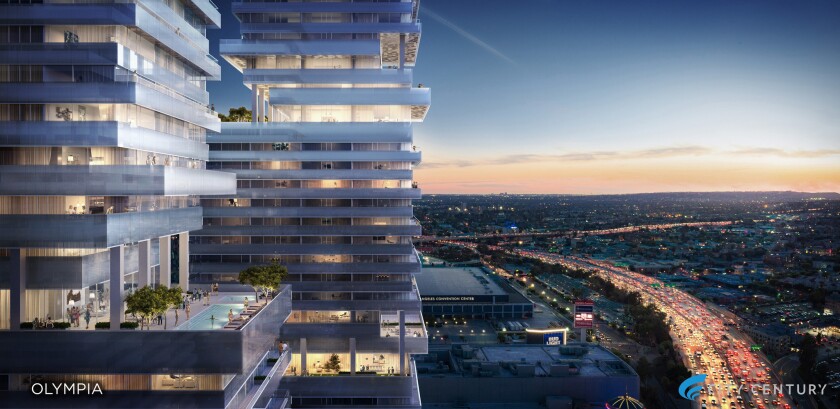 Developer City Century wants to build interconnected high-rise residential towers on Olympic Boulevard in downtown L.A.