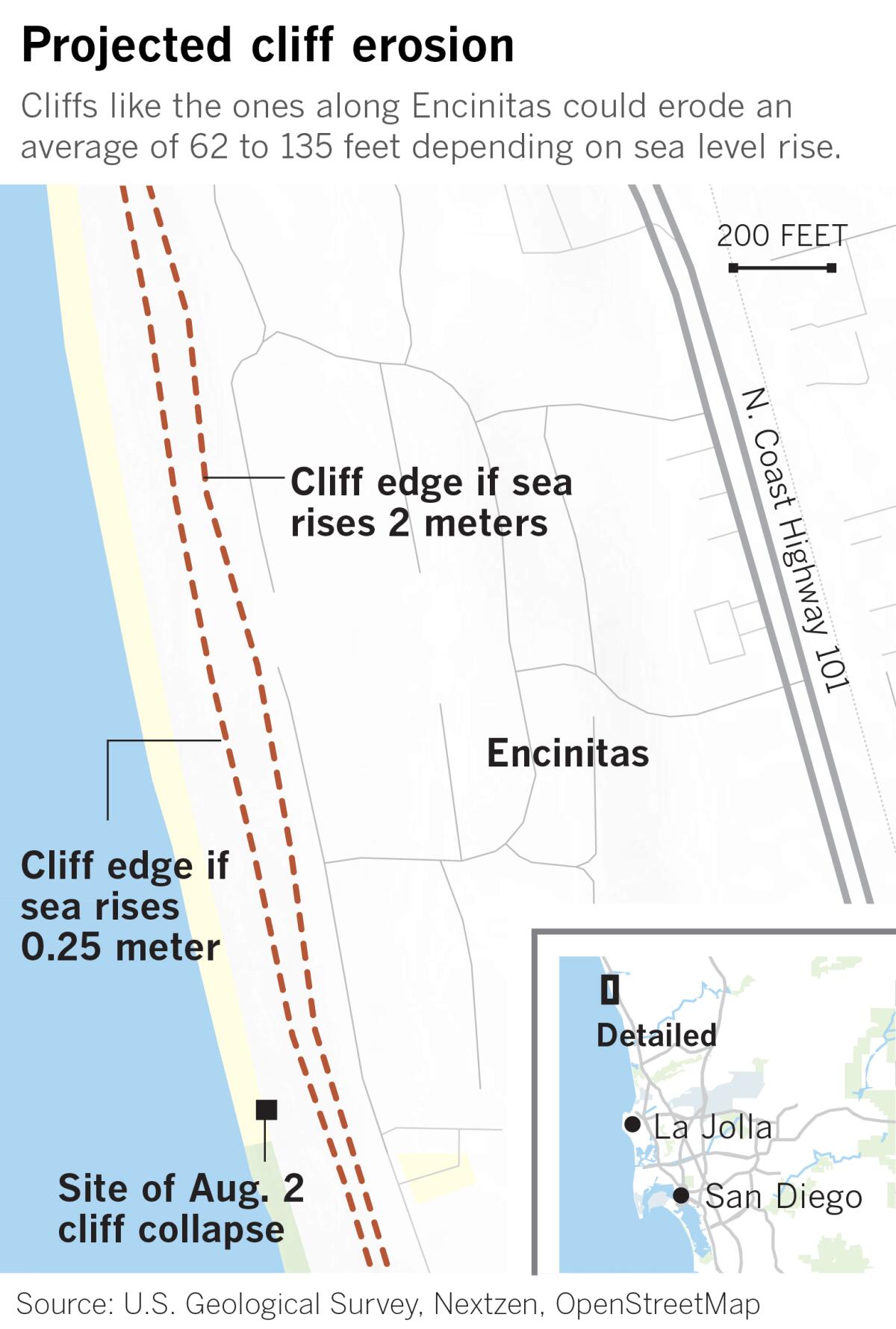 A map of projected cliff erosion