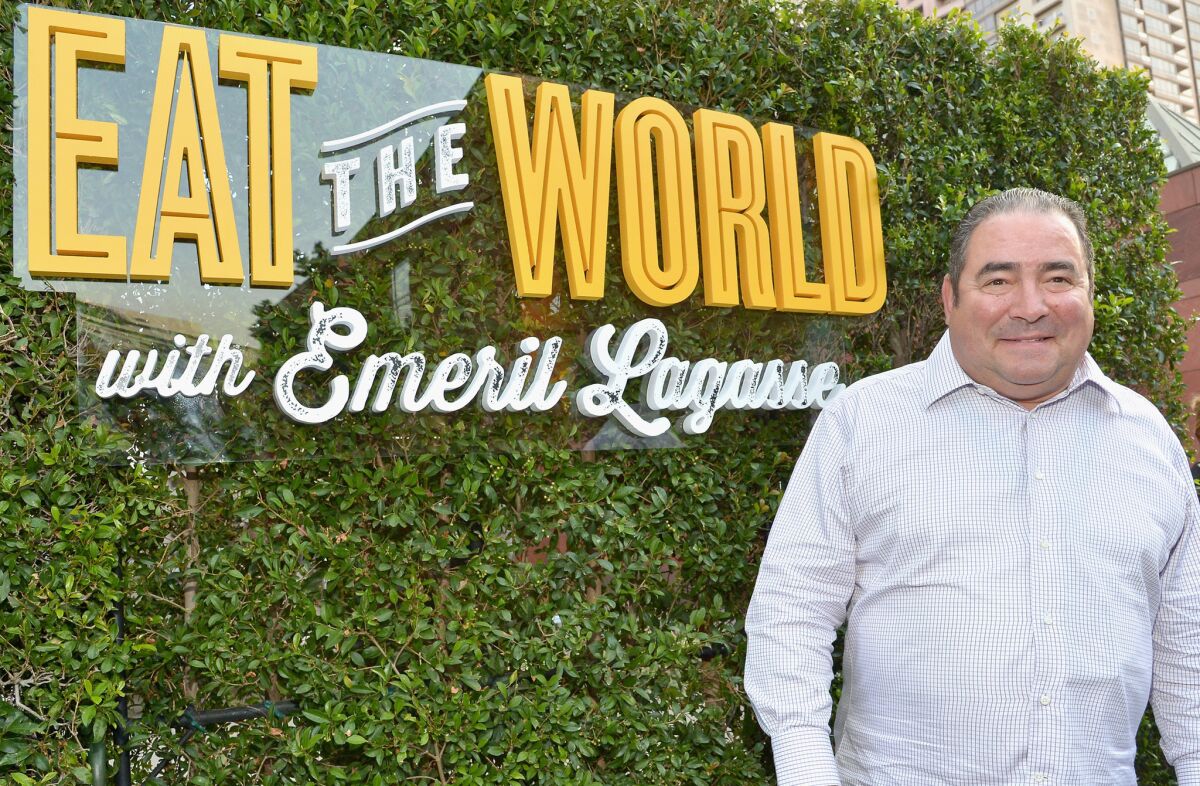 Emeril Lagasse at the "Eat the World With Emeril Lagasse" premiere in Los Angeles.