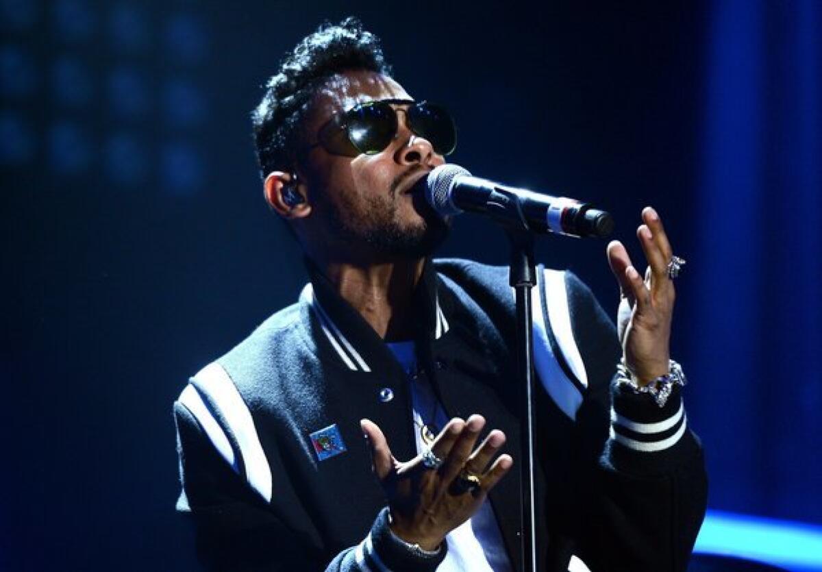 Miguel, arrested Thursday on suspicion of DUI, performs at the Hollywood Palladium on Aug. 1.
