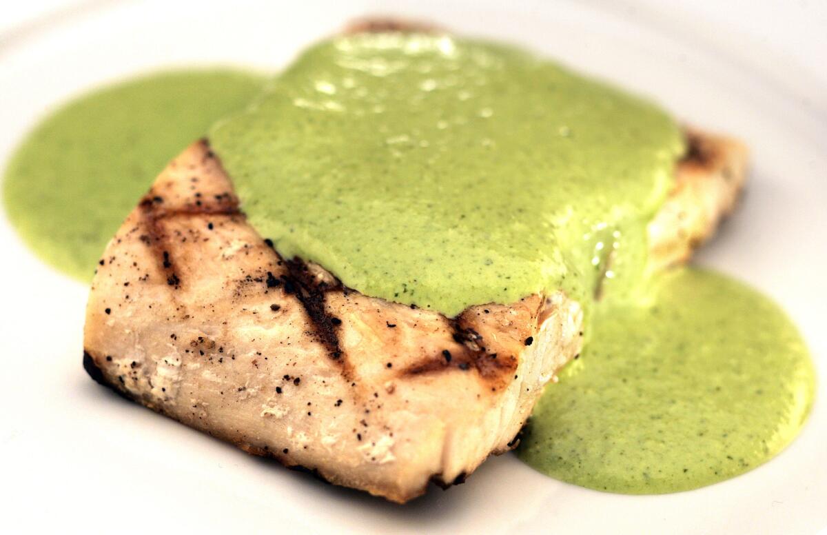 Recipe: Grilled fresh mahi-mahi with jalapeno cilantro sauce