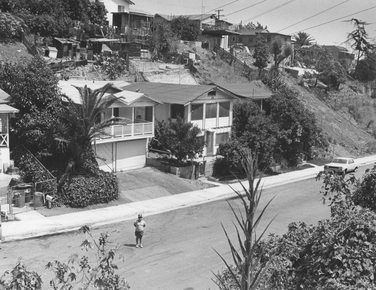 The house behind the boy is 812 N. Record Ave. in East Los Angeles, where Times reporter George Ramos grew up.