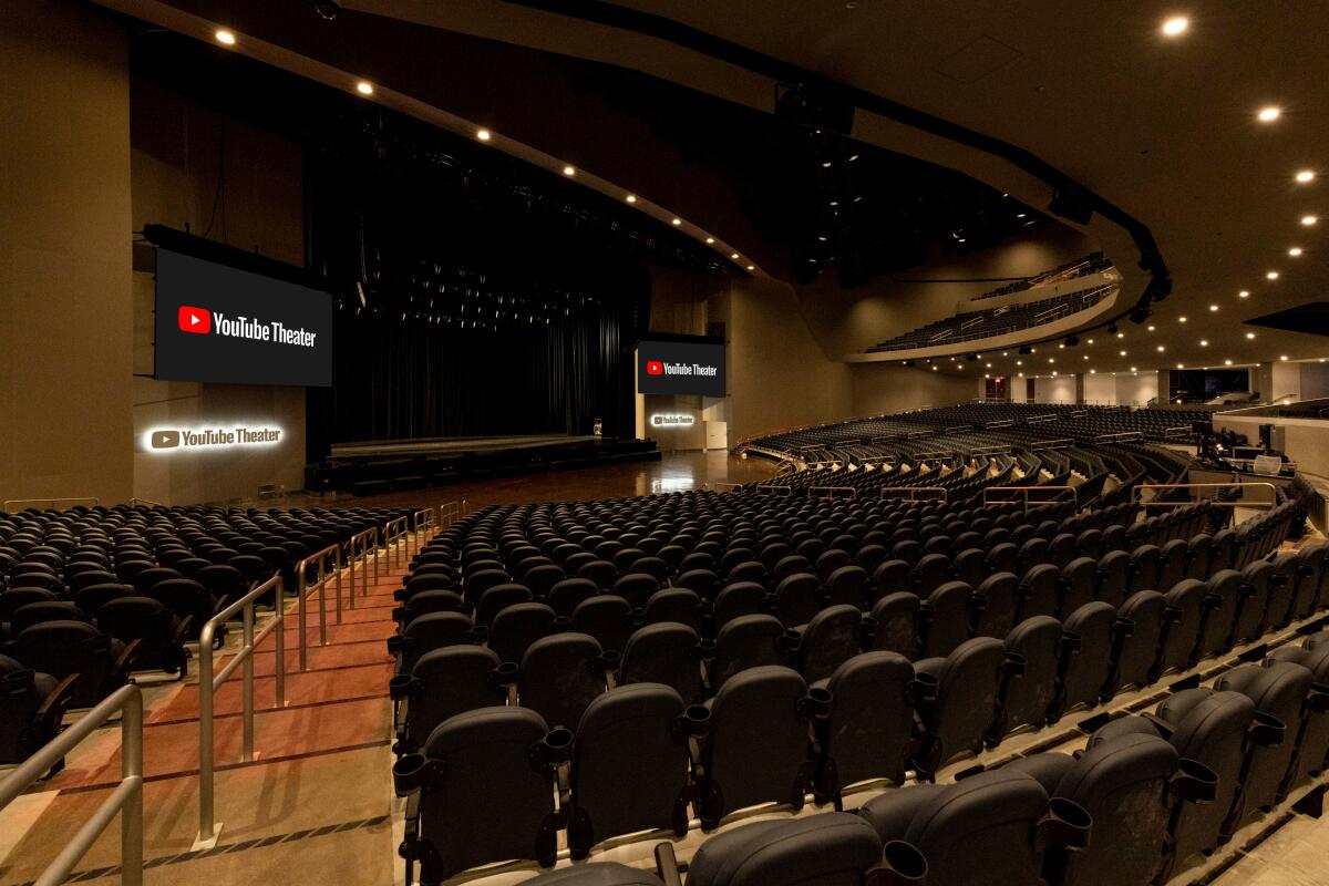 El YouTube Theater tendrá una serie de conciertos para abrir sus puertas en Los Ángeles.