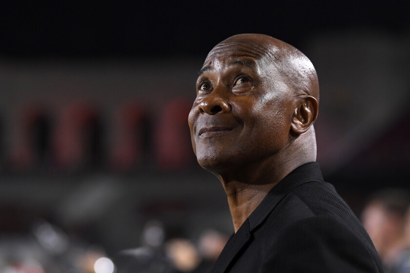 Clay Helton lost one of his top supporters at USC when Lynn Swann resigned as athletic director.