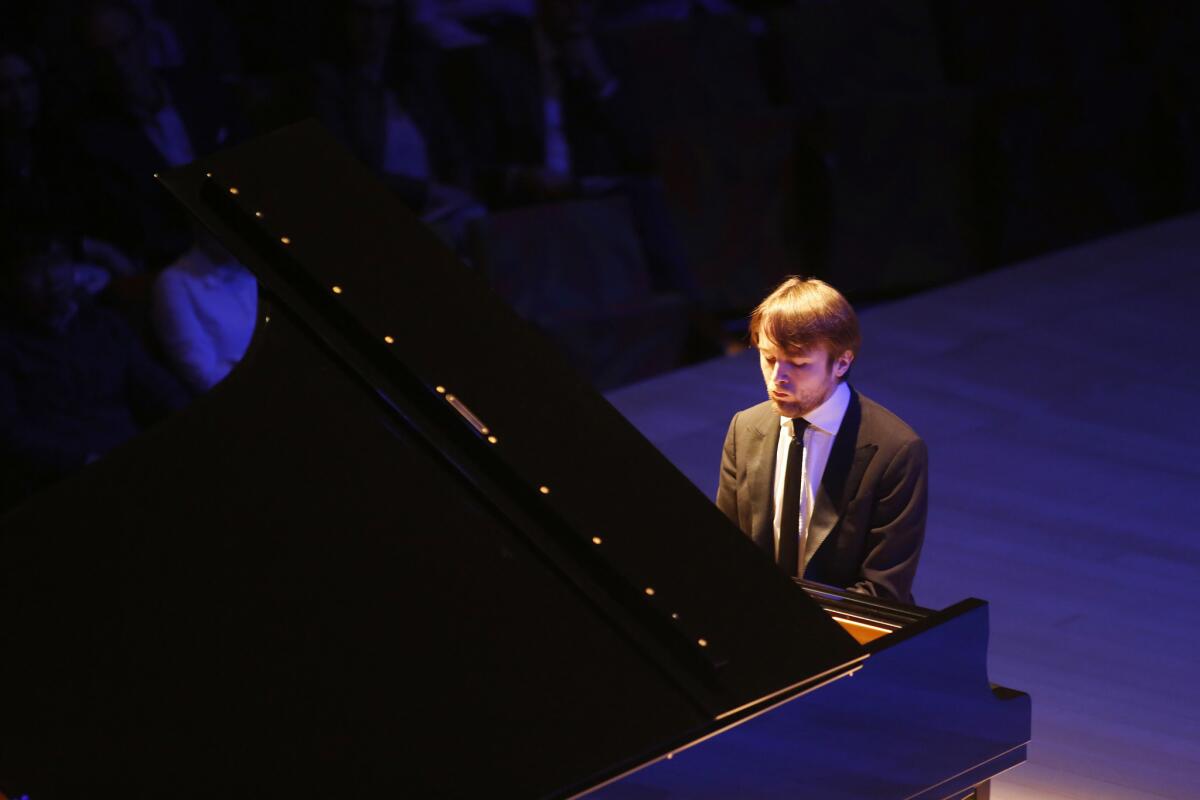 Daniil Trifonov is pictured at Walt Disney Concert Hall earlier this year. The Russian sensation returns in December.