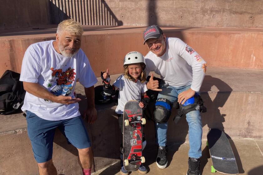 Kian with Steve Caballero and Mike McGill