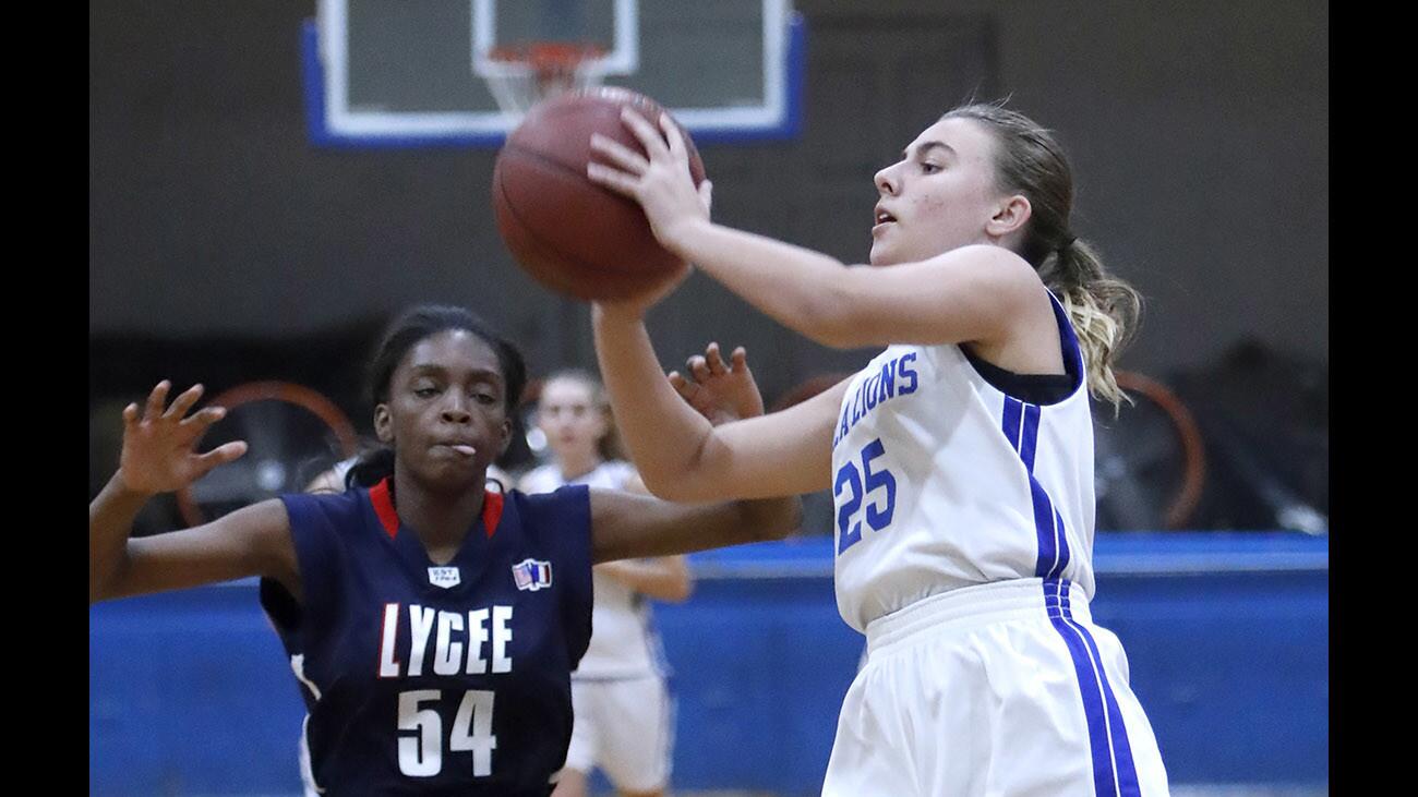 Photo Gallery: Lycée International girls basketball vs. Le Lycée