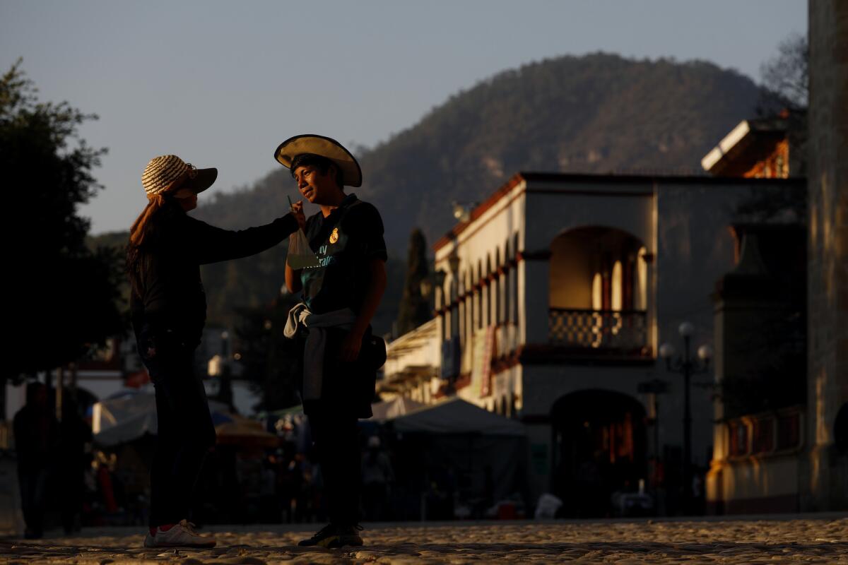 Esplanada Benito Juarez in Tlaxiaco. (Gary Coronado / Los Angeles Times)