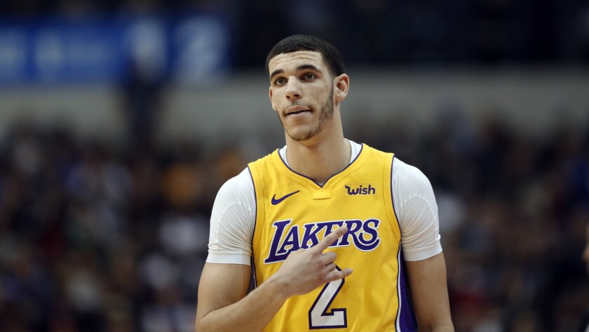 Lakers guard Lonzo Ball has not played since injuring the MCL in his left knee on Jan. 13.