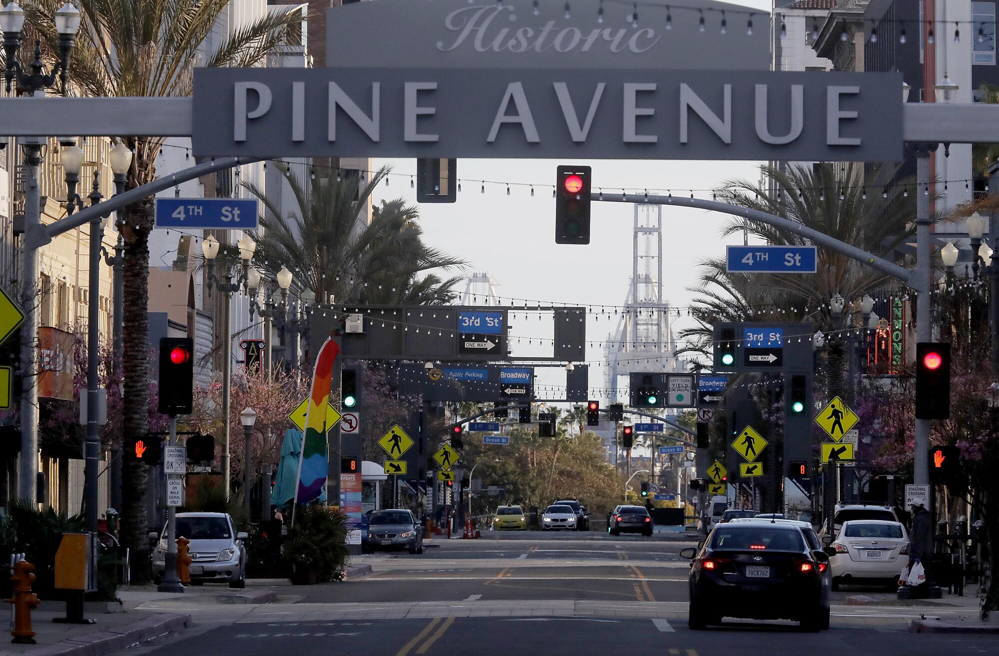 Pine Avenue in downtown Long Beach