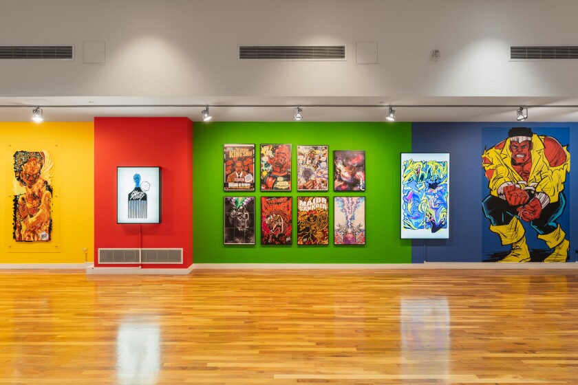Vista de una galería de arte.