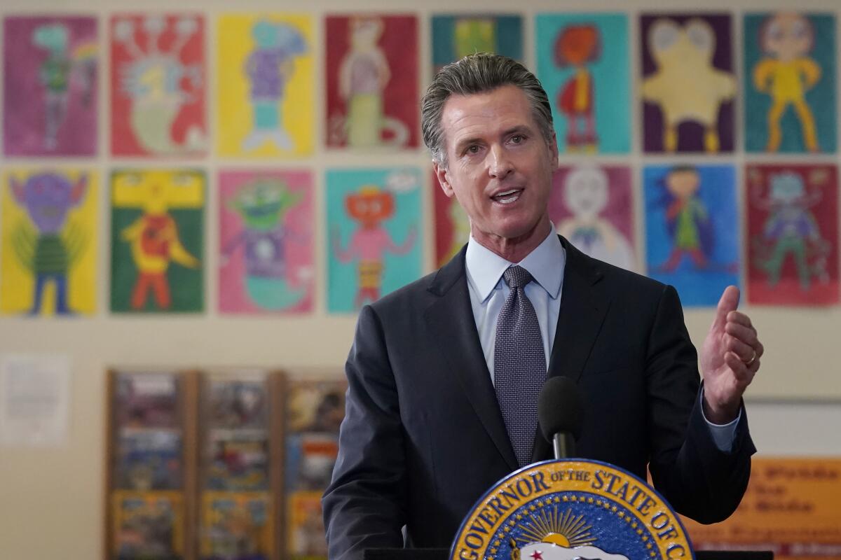 Newsom has stage to himself ahead of 2022 reelection race - Los Angeles Times