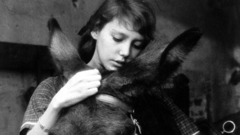 Anne Wiazemsky in the 1966 film "Au Hasard Balthazar," directed by Robert Bresson.