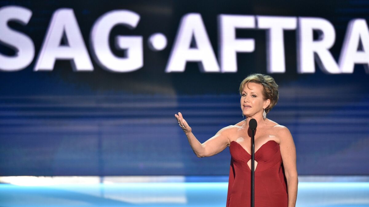 SAG-AFTRA President Gabrielle Carteris' speech at the 24th Screen Actors Guild Awards in January focuses on the #MeToo movement. "Truth is power, and women are stepping into their power," she says.