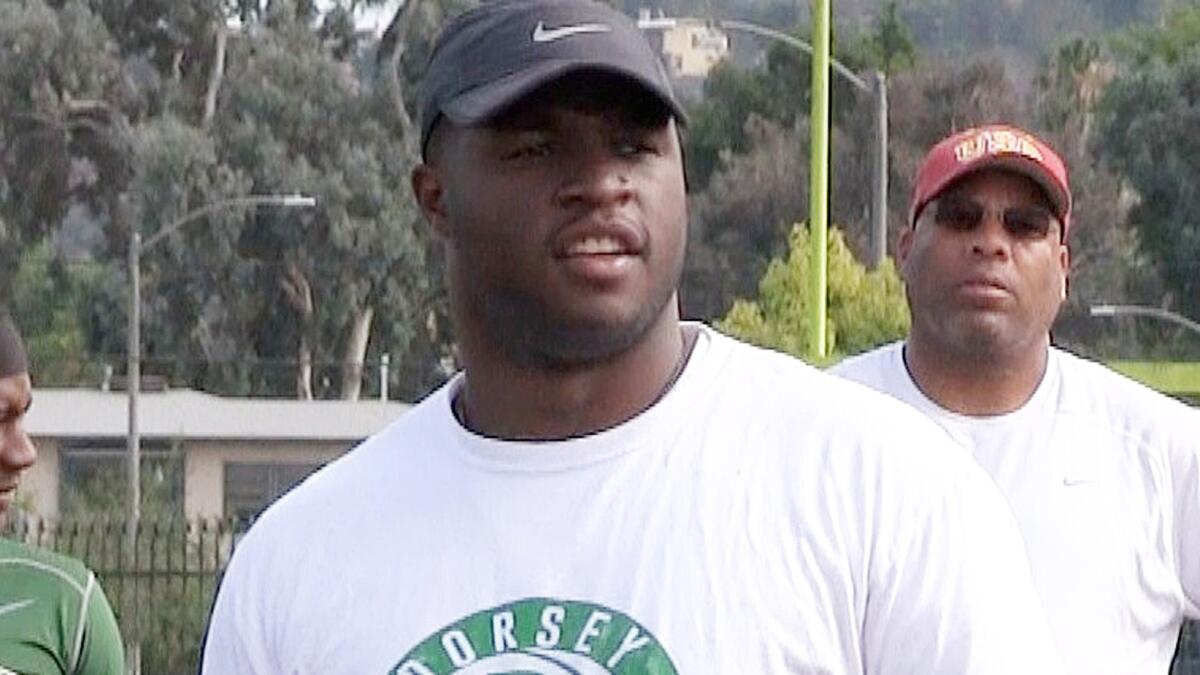 Stafon Johnson, who was a standout running back at USC and Dorsey, is the new football coach at Dorsey.