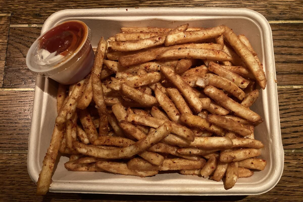 Korean-spiced fries from Alibi Room.