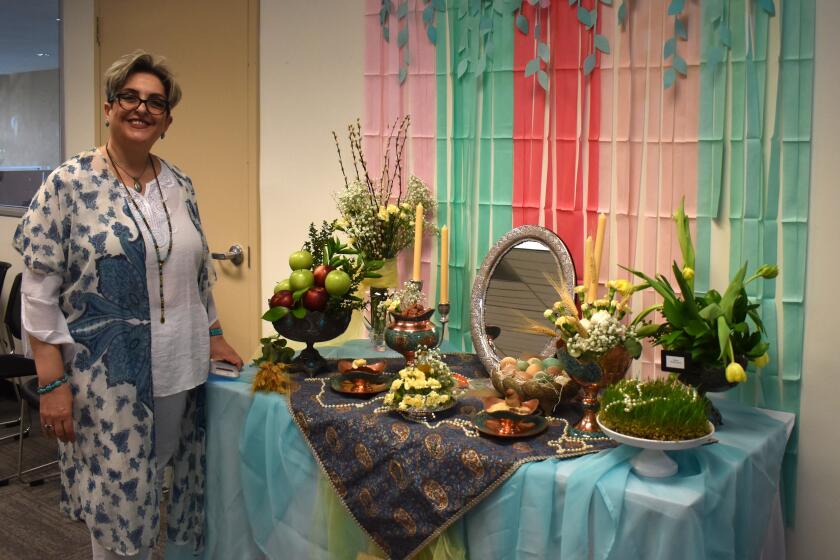 Mercedeh Hashemi created a Haftseen table with items that are symbolic in the Persian culture.