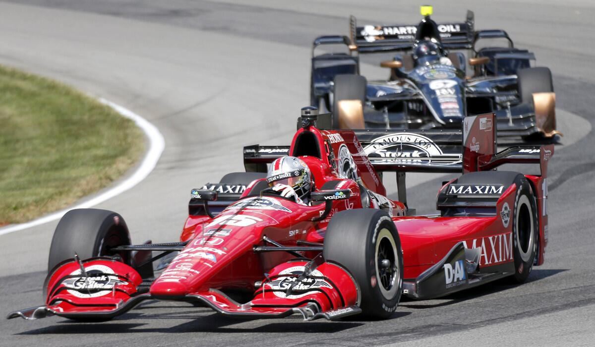 Graham Rahal won the IndyCar race on Sunday in Ohio and has pulled within nine points of leader Juan Pablo Montoya.