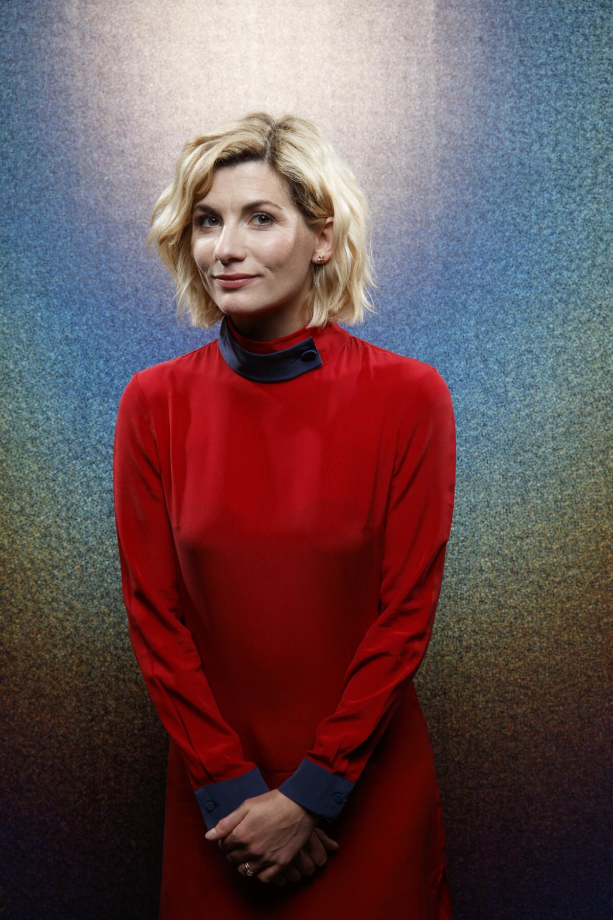 Jodie Whittaker from the television series "Doctor Who."
