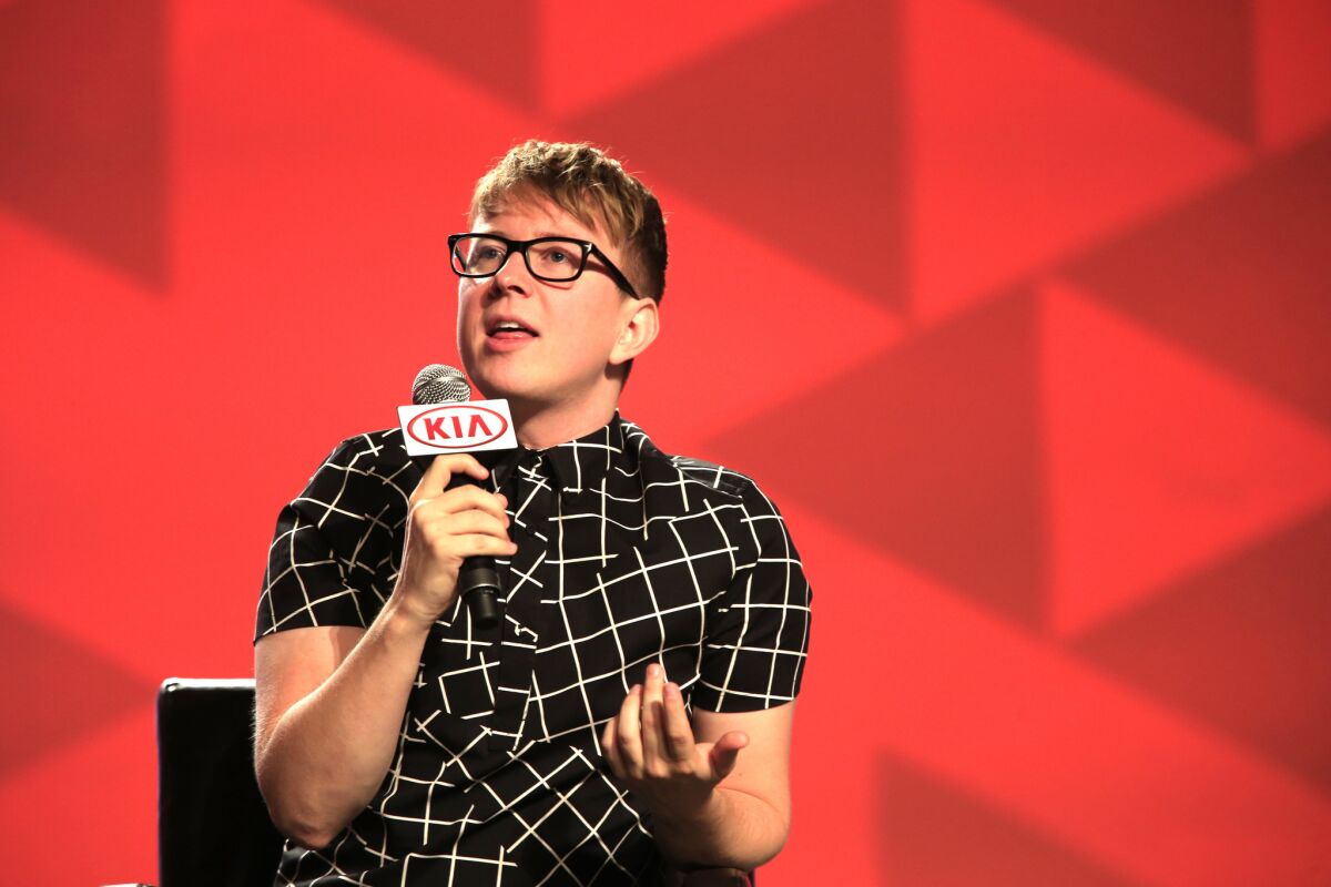 Tyler Oakley at VidCon in 2014.