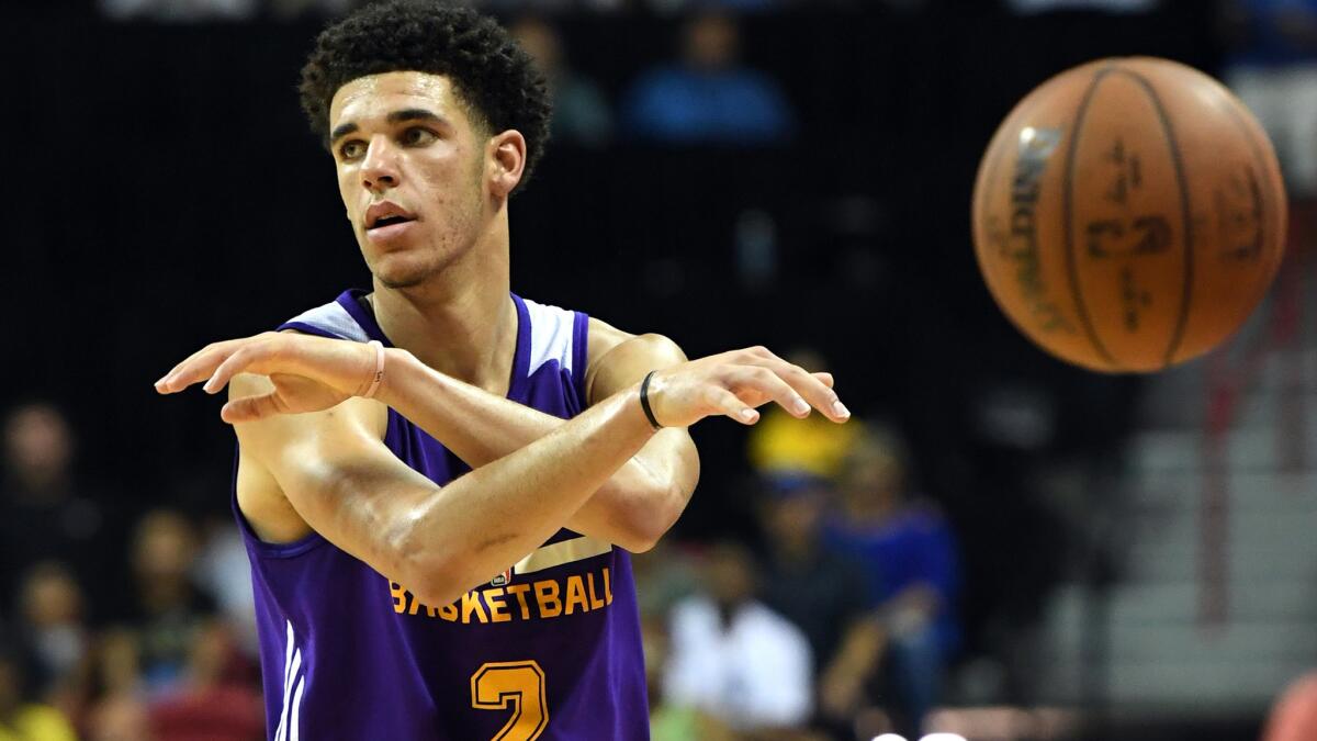 Lonzo Ball's regular-season debut with the Lakers will come Oct. 19 in a game against the Clippers.