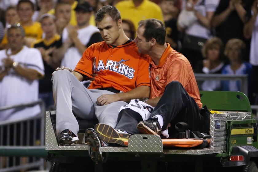 Miami pitcher Dan Jennings was released from a Pittsburgh hospital Friday after taking a line drive off his head during a game against the Pirates on Thursday.