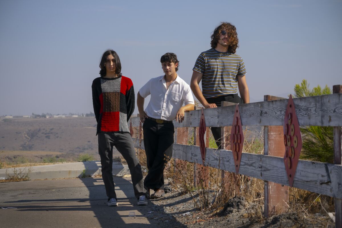 Chula Vista, CA - August 25: On Wednesday, Aug. 25, 2021, the indie rock band Los Saints back at a location in Chula Vista