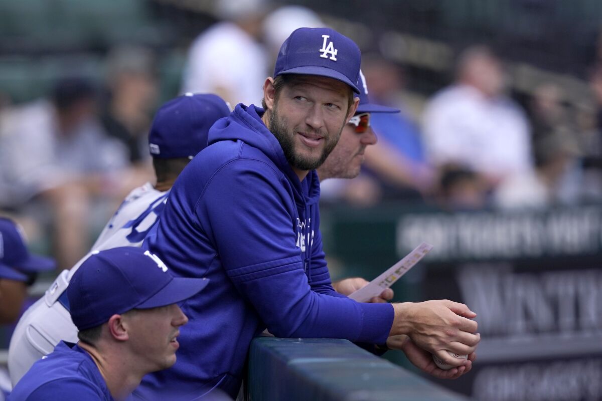 Dodgers pitcher Clayton Kershaw might start Sunday against the San Francisco Giants.