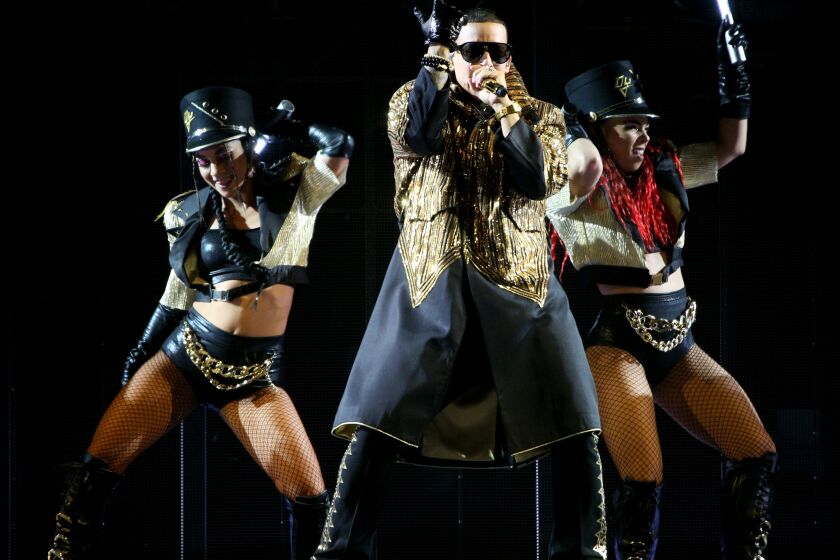 Daddy Yankee opens his first of five shows at the Kia Forum, in Inglewood on Wednesday, July 27, 2022. The first three shows of his La Ultima Vuelta World Tour are consecutive and two will be on Aug. 13 and 15.