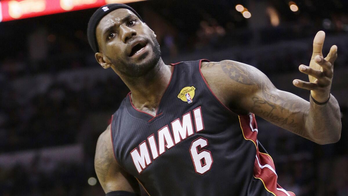 The Lakers are hoping they'll get a chance to speak with free-agent forward LeBron James.