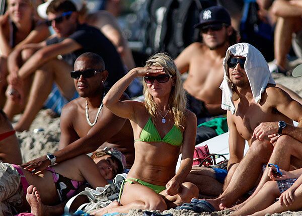 Spectators at the Hurley Pro event