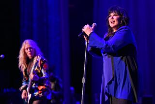 Nancy Wilson, left, and Ann Wilson of Heart perform during the "Love Alive Tour" 2019, in Chicago. 