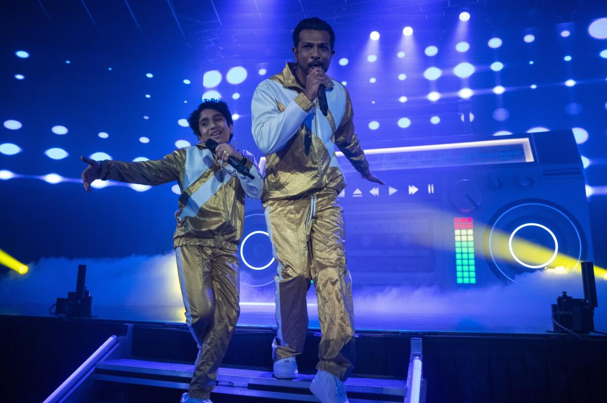 Manny Magnus and Utkarsh Ambudkar in Disney+'s "World's Best."